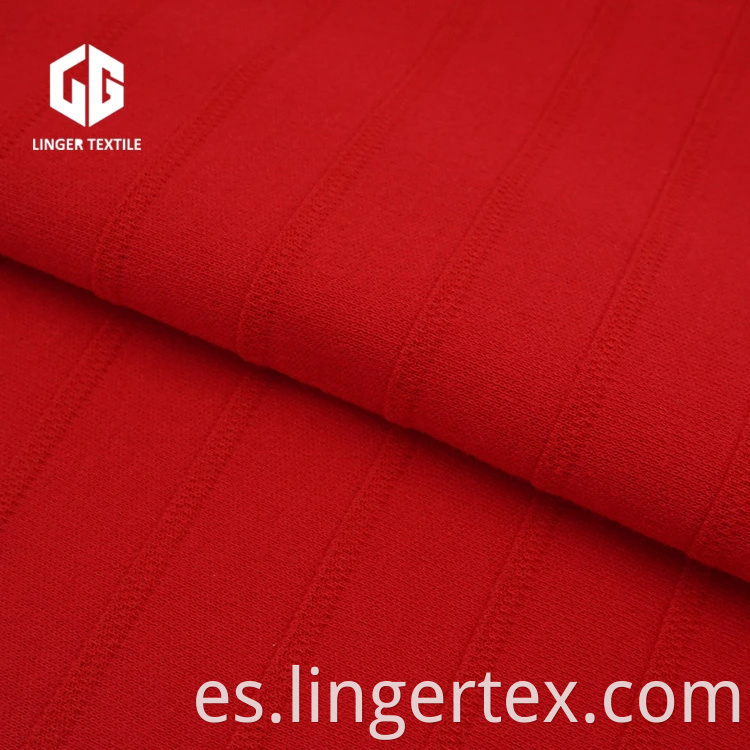 Venta al por mayor CVC Jacquard Interlock Fabric 60% Cotton 40% Polyester